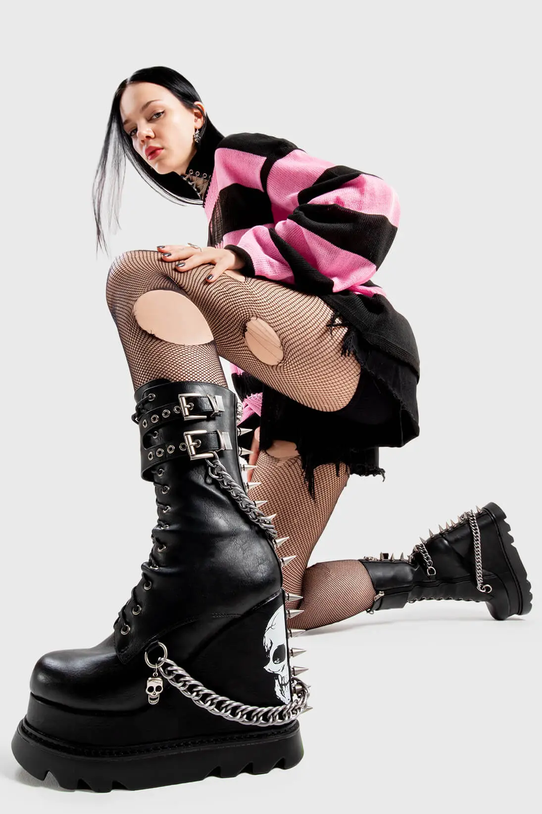 She's Dangerous Chunky Platform Ankle Boots - Image 3